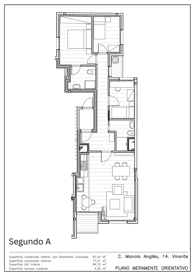 Wohnung zum Verkauf in Vinaròs mit Terrasse und Alarm