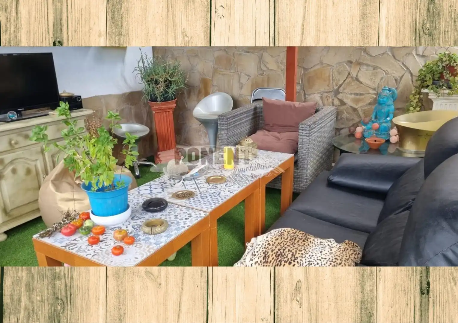 Terrassa de Casa o xalet en venda en Santa Eulària des Riu amb Aire condicionat, Jardí privat i Terrassa