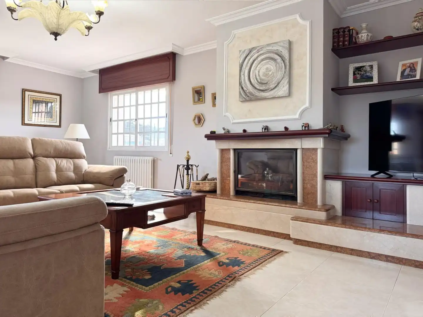 Sala de estar de Casa o chalet en venta en Barro con Calefacción, Jardín privado y Terraza