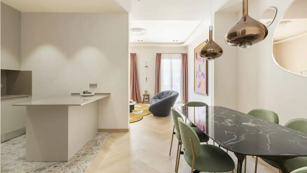 Wohnzimmer von Wohnungen zum Verkauf in Barcelona mit Klimaanlage, Heizung und Terrasse