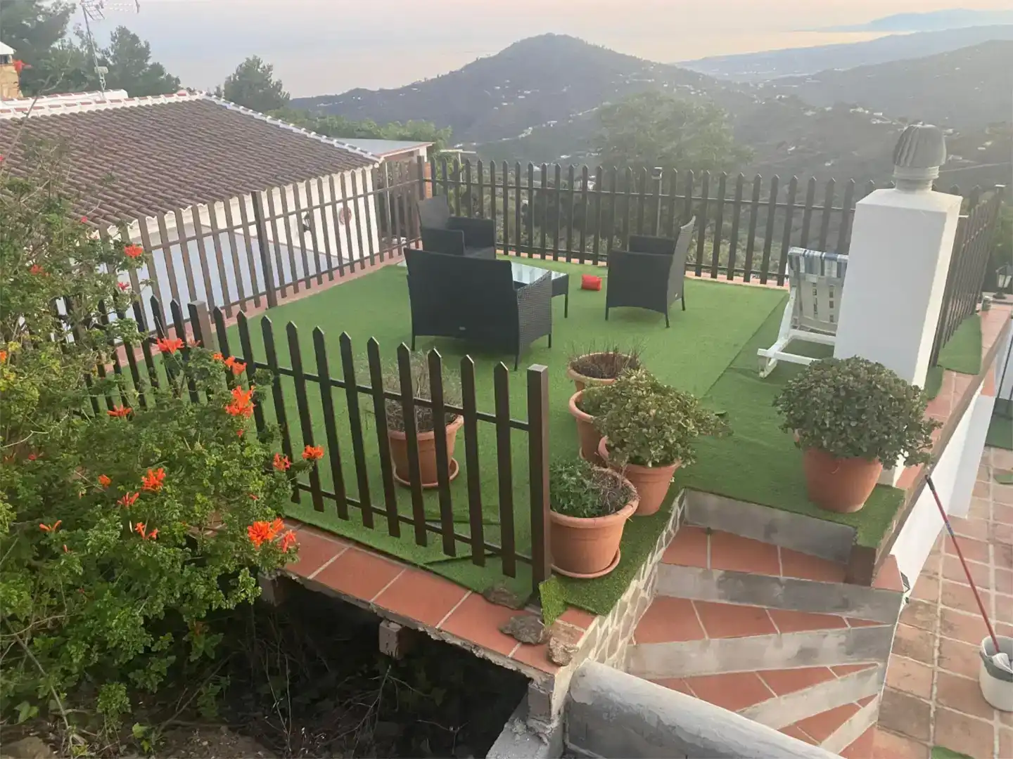 Terraza de Finca rústica de alquiler en Cómpeta, Málaga
