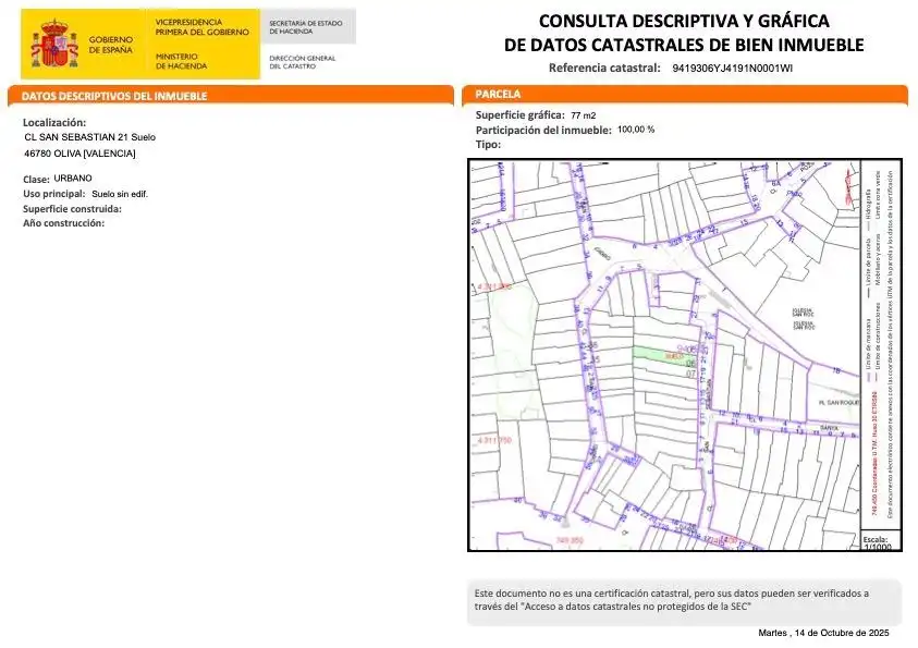 Residencial en venta en Calle de San Sebastiá, 21, Oliva pueblo