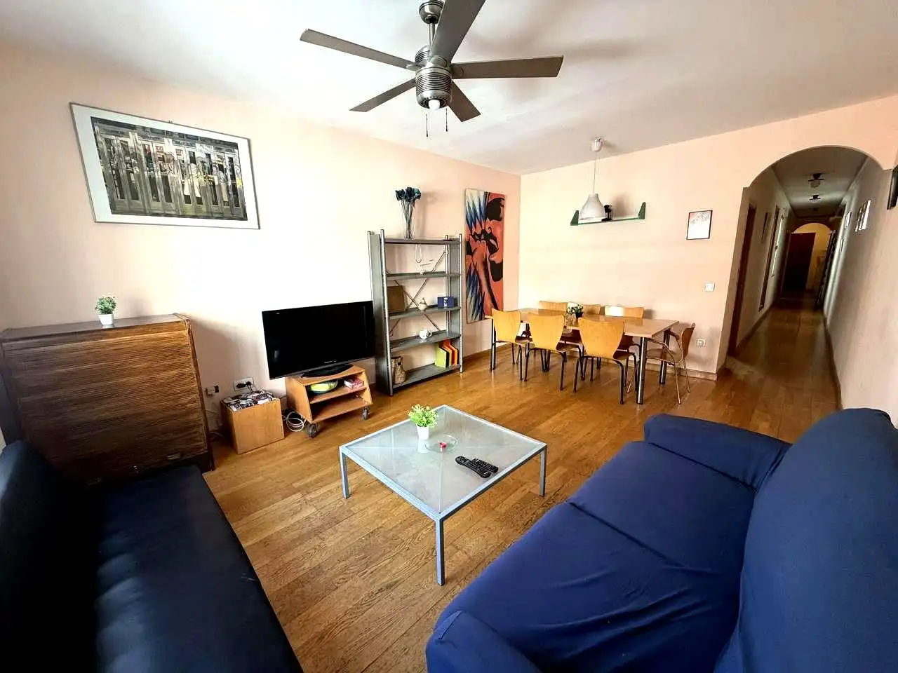 Sala de estar de Piso de alquiler en Madrid con Aire acondicionado, Calefacción y Parquet