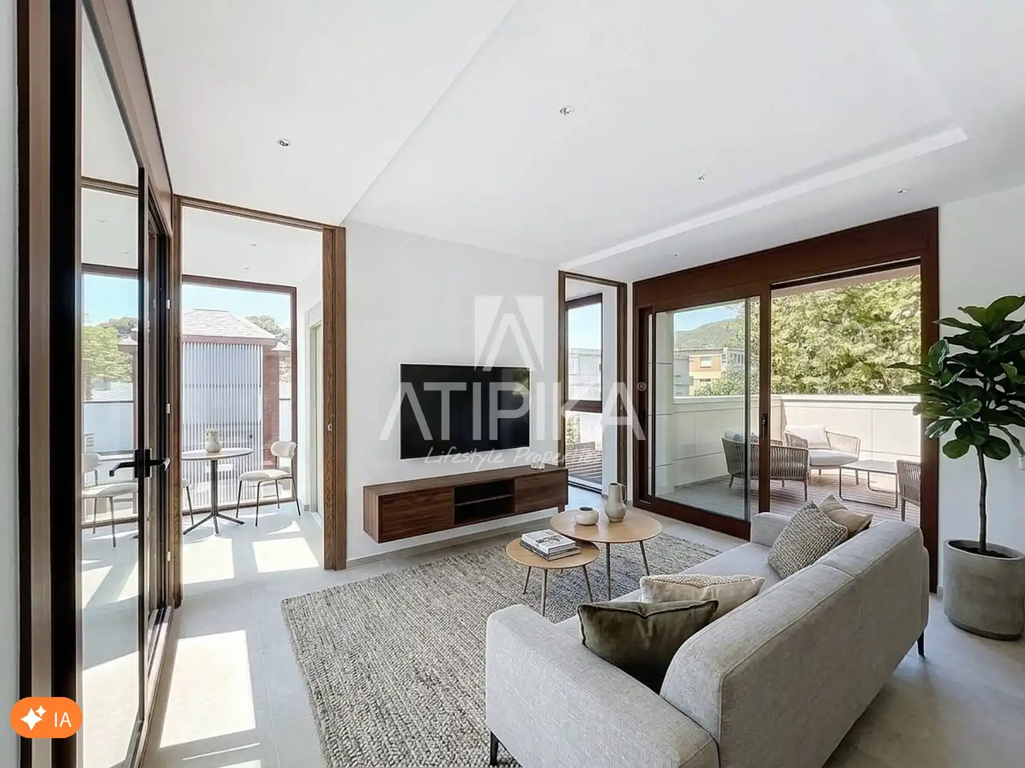 Sala de estar de Ático en venta en Castelldefels con Aire acondicionado, Calefacción y Horno