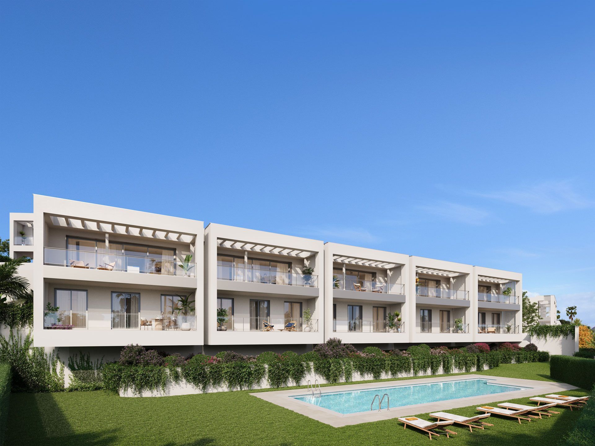 Exterior view of Single-family semi-detached for sale in Marbella  with Private garden, Terrace and Swimming Pool