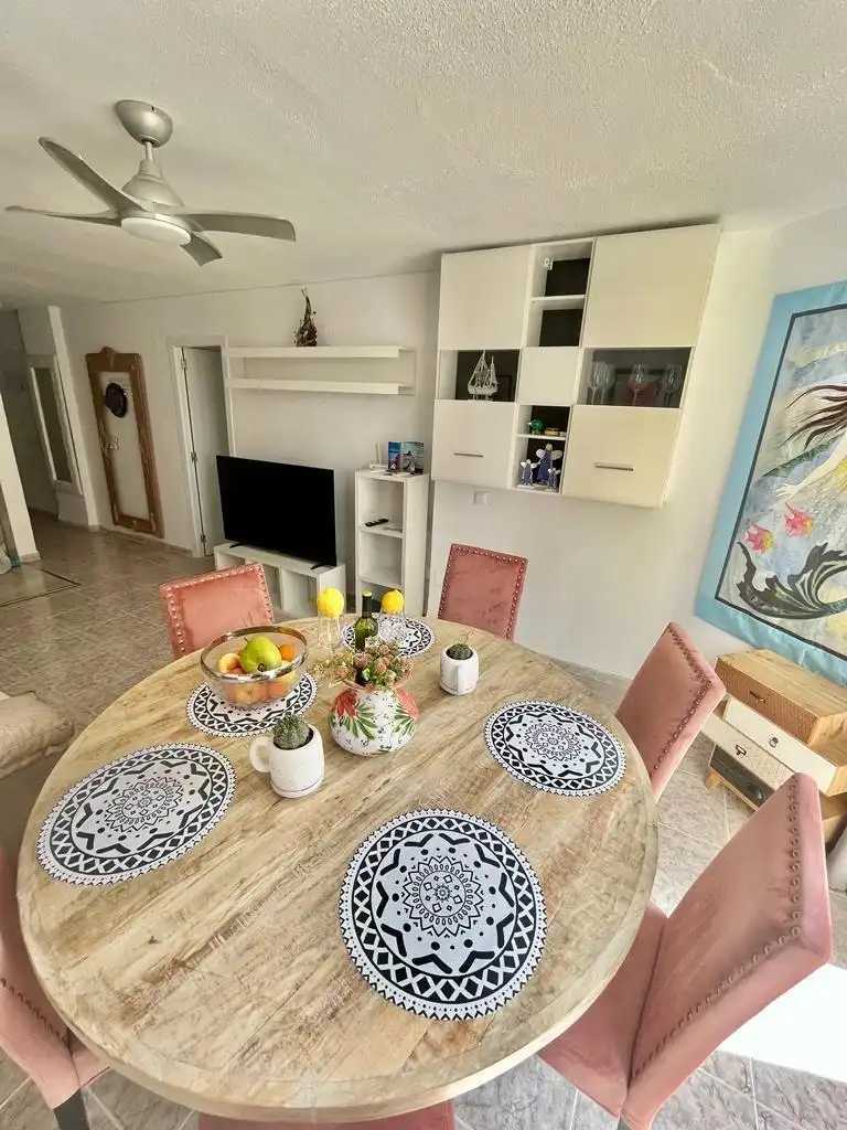 Dining room of Apartments for sale in Calpe / Calp  with Air Conditioner, Terrace and Furnished