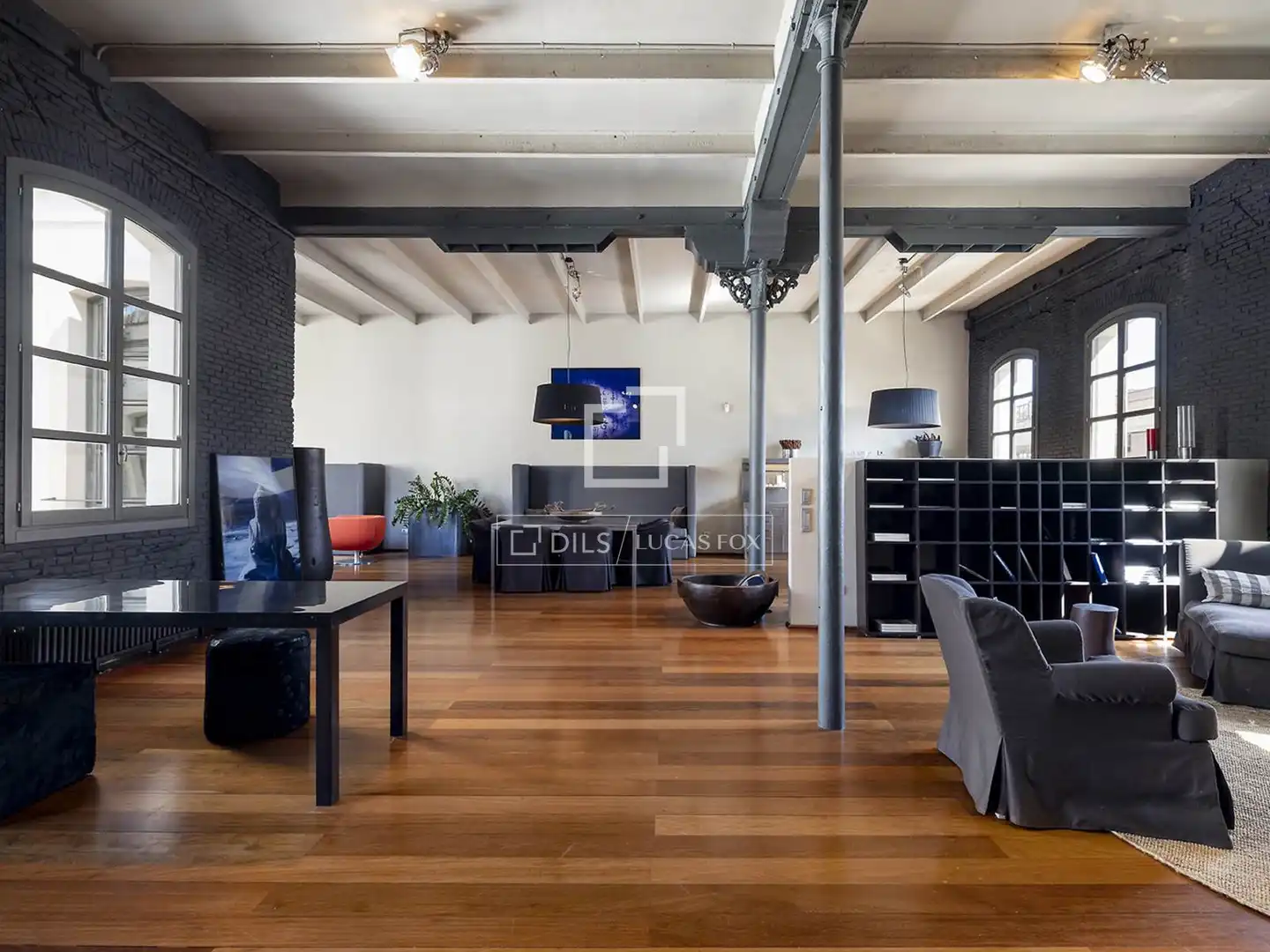 Living room of Lofts for rent in Barcelona  with Air Conditioner, Furnished and Balcony