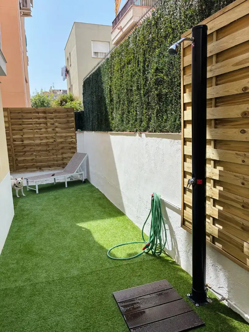 Terraza de Apartamento de alquiler en Calafell con Jardín privado, Amueblado y Horno