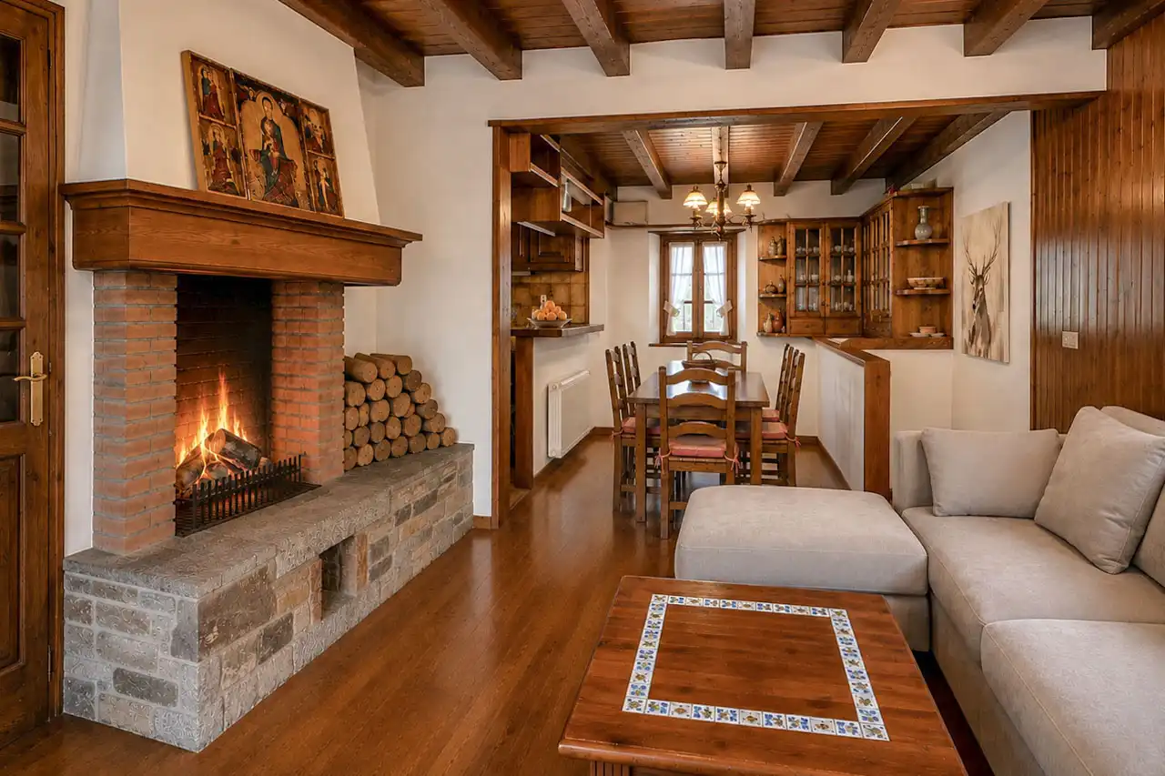 Sala d'estar de Casa adosada en venda en Naut Aran amb Calefacció, Jardí privat i Parquet