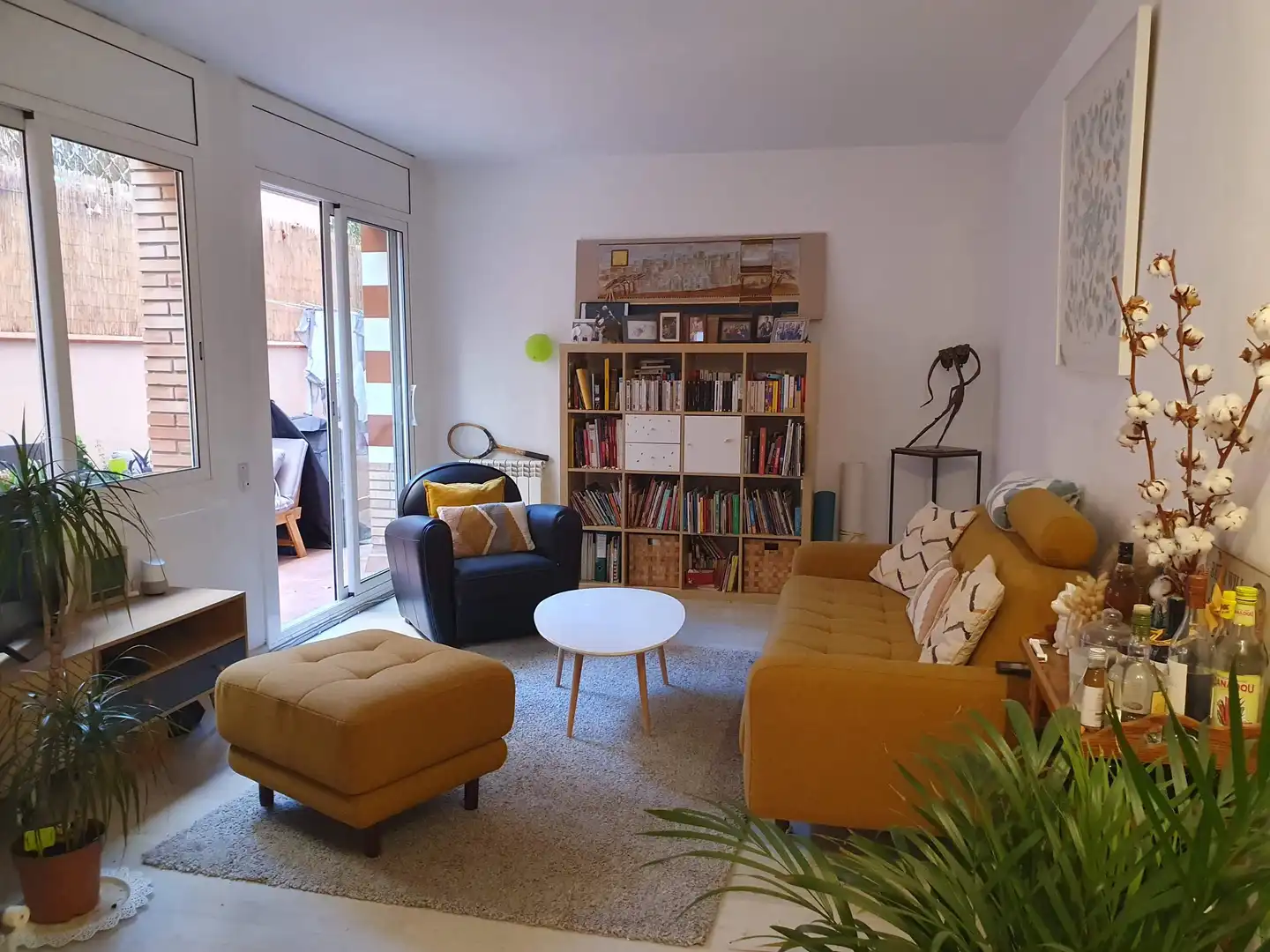 Wohnzimmer von Wohnung zur Miete in Barcelona mit Heizung