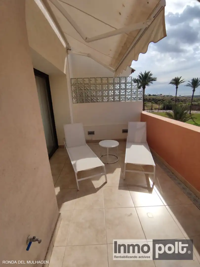 Terrasse von Wohnung zur Miete in Vera mit Klimaanlage, Heizung und Privatgarten