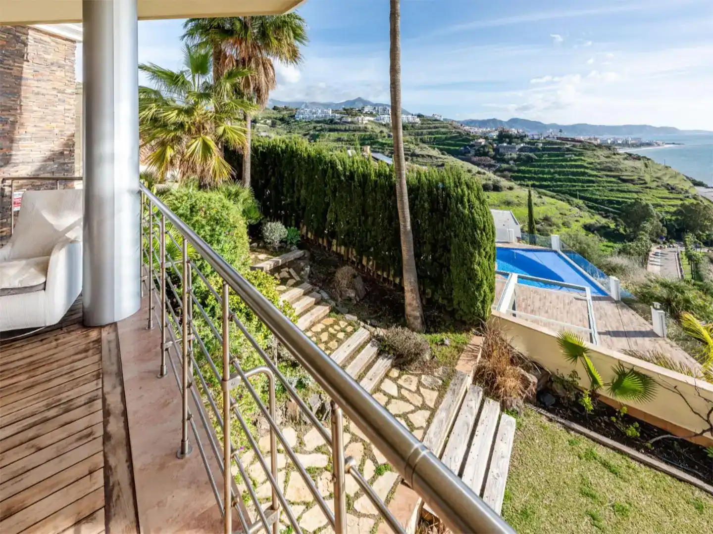 Terrasse von Wohnung zum Verkauf in Torrox mit Klimaanlage, Schwimmbad und Balkon