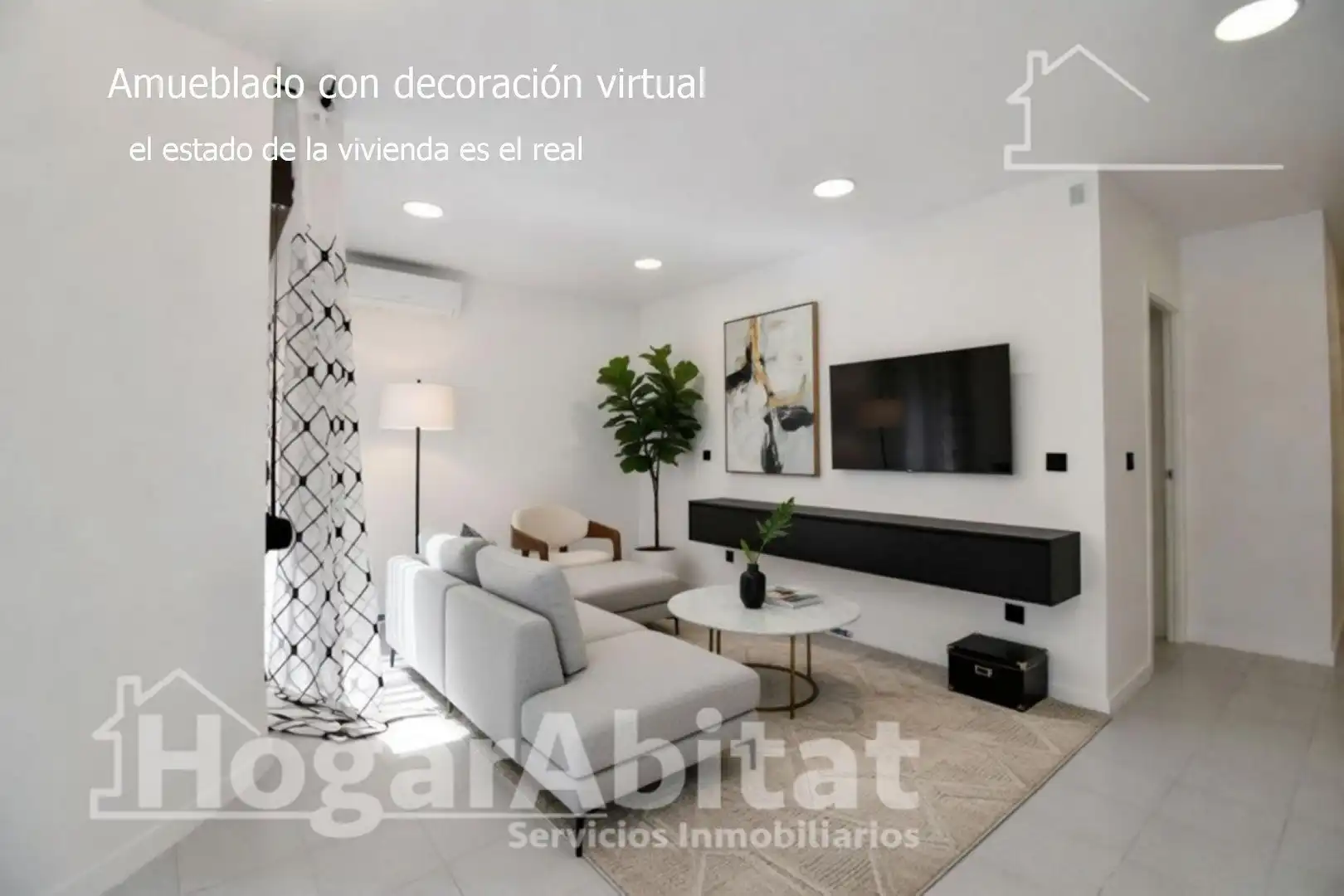 Sala d'estar de Pis en venda en Gandia amb Aire condicionat, Terrassa i Balcó