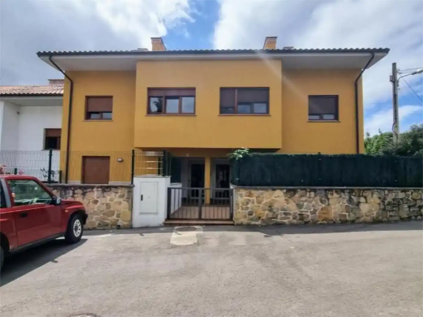 Exterior view of Flat for sale in Llanes  with Private garden, Parquet flooring and Furnished
