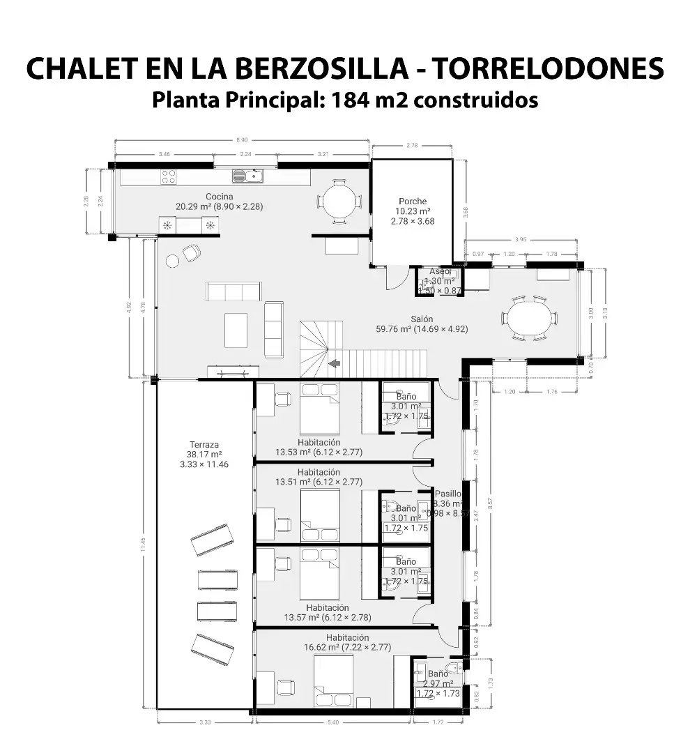 Detached house with terrace for sale in La Berzosilla, imagen 36
