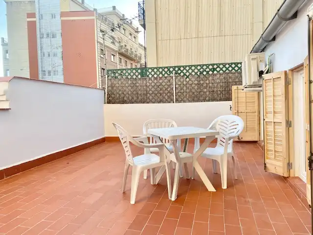 Terrace of Attic for rent in Barcelona  with Air Conditioner, Heating and Terrace