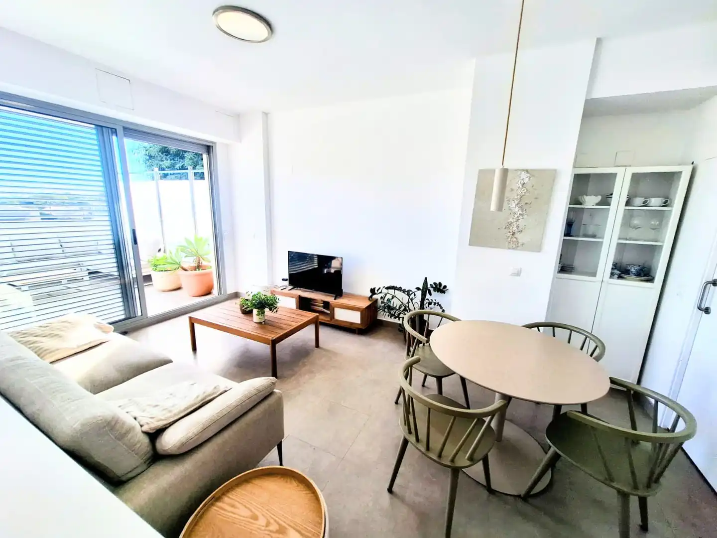 Sala d'estar de Apartament en venda en Oropesa del Mar / Orpesa amb Aire condicionat, Jardí privat i Terrassa