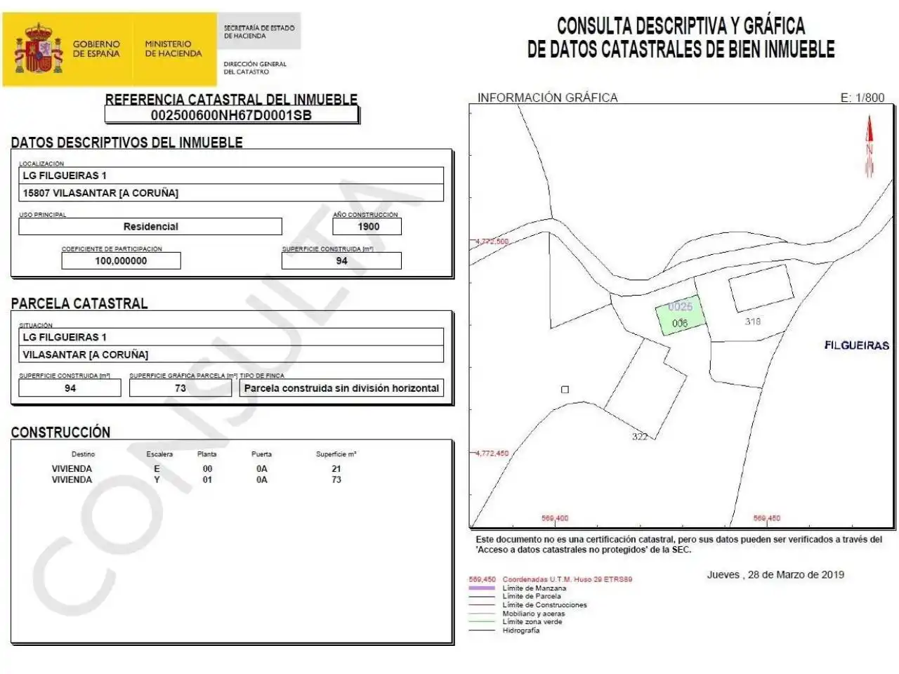 Casa o chalet en venta en Lugar Filgueiras, 4, Vilasantar