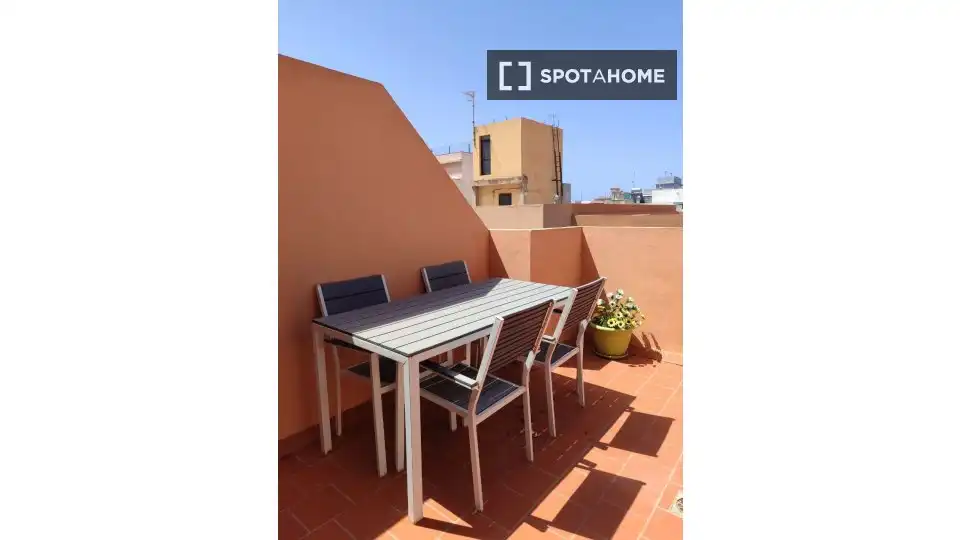 Terrassa de Apartament per a compartir en Arona amb Aire condicionat, Terrassa i Moblat
