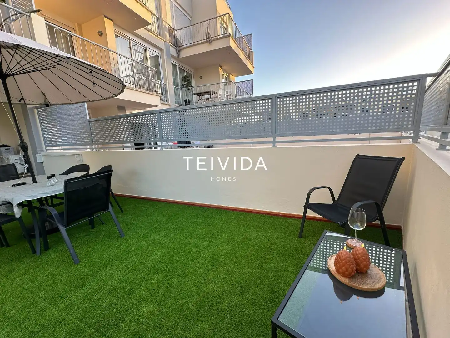 Terrace of Flat for rent in Santiago del Teide  with Air Conditioner, Terrace and Swimming Pool