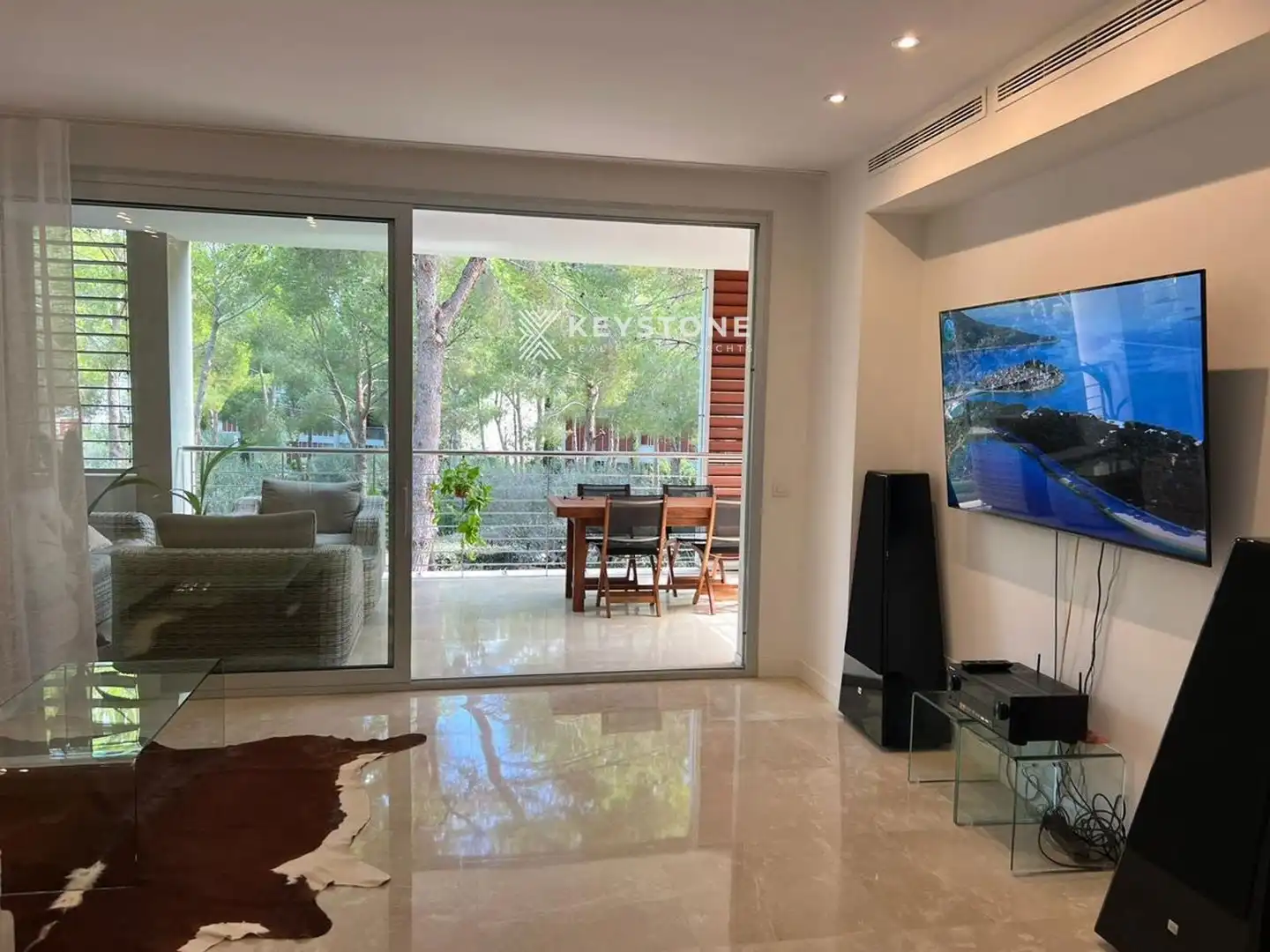 Wohnzimmer von Wohnung zur Miete in Calvià mit Klimaanlage, Heizung und Terrasse