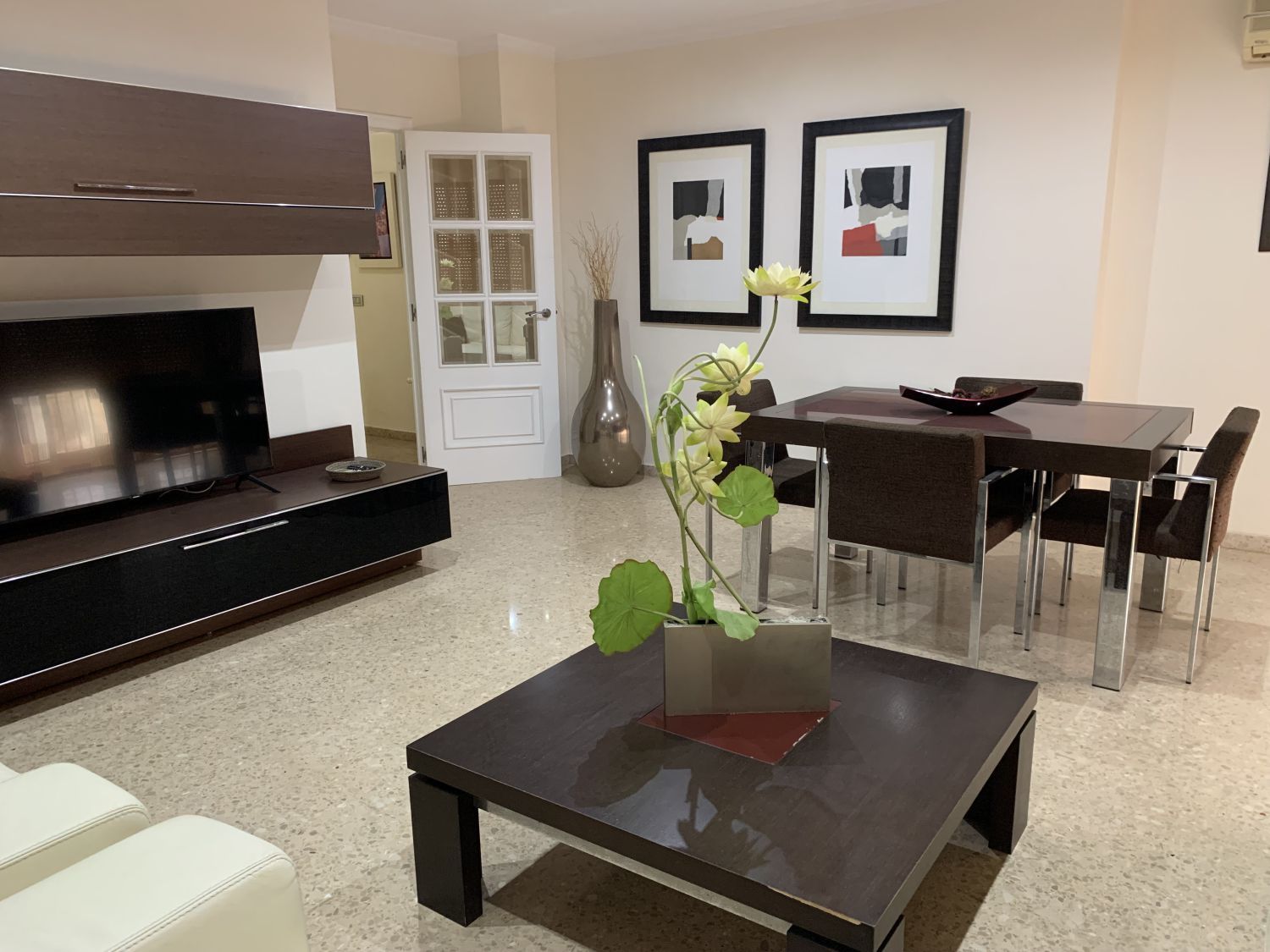 Living room of Flat to rent in Castellón de la Plana / Castelló de la Plana  with Air Conditioner, Heating and Furnished