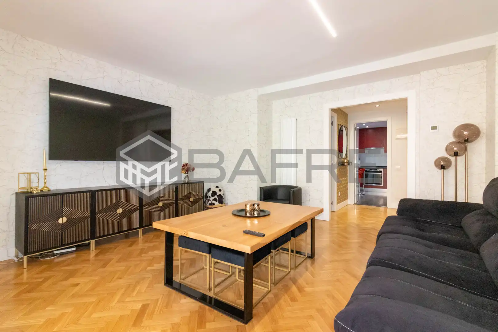 Sala de estar de Piso en venta en  Madrid Capital con Aire acondicionado, Calefacción y Parquet
