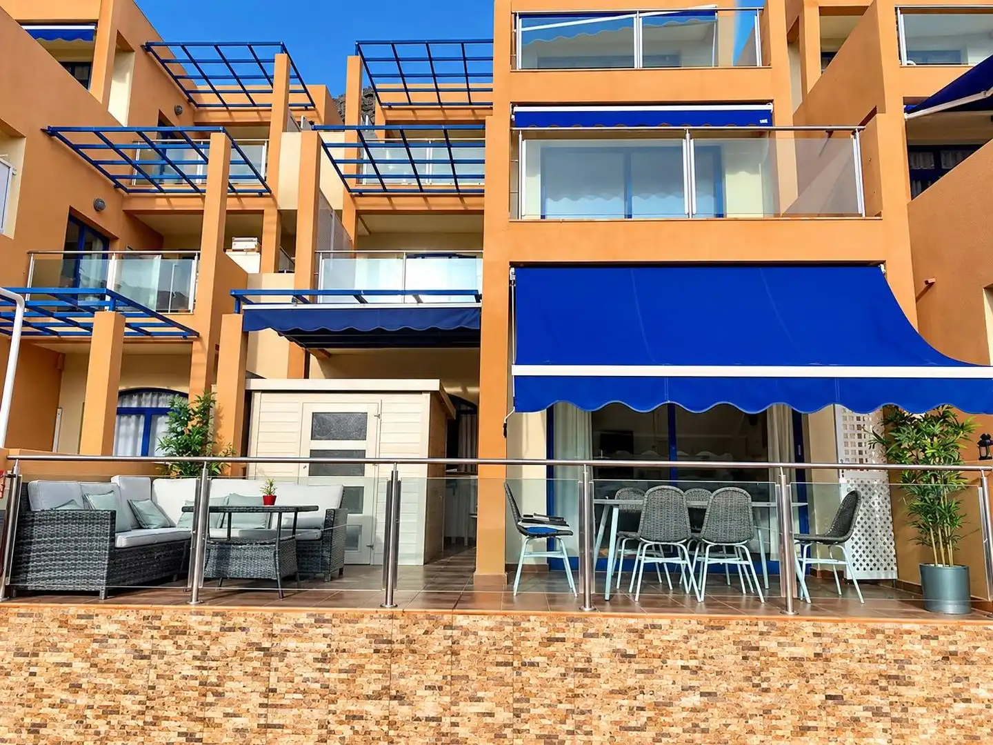Terraza de Apartamento de alquiler en Playa del Cura - Taurito