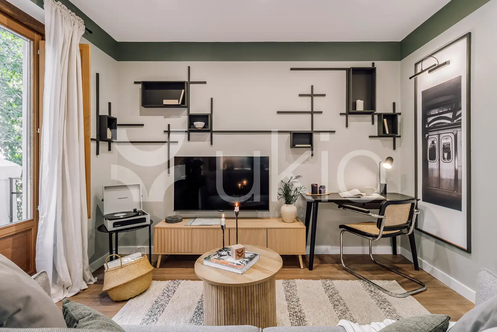 Living room of Apartments for rent in Madrid  with Air Conditioner, Heating and Furnished