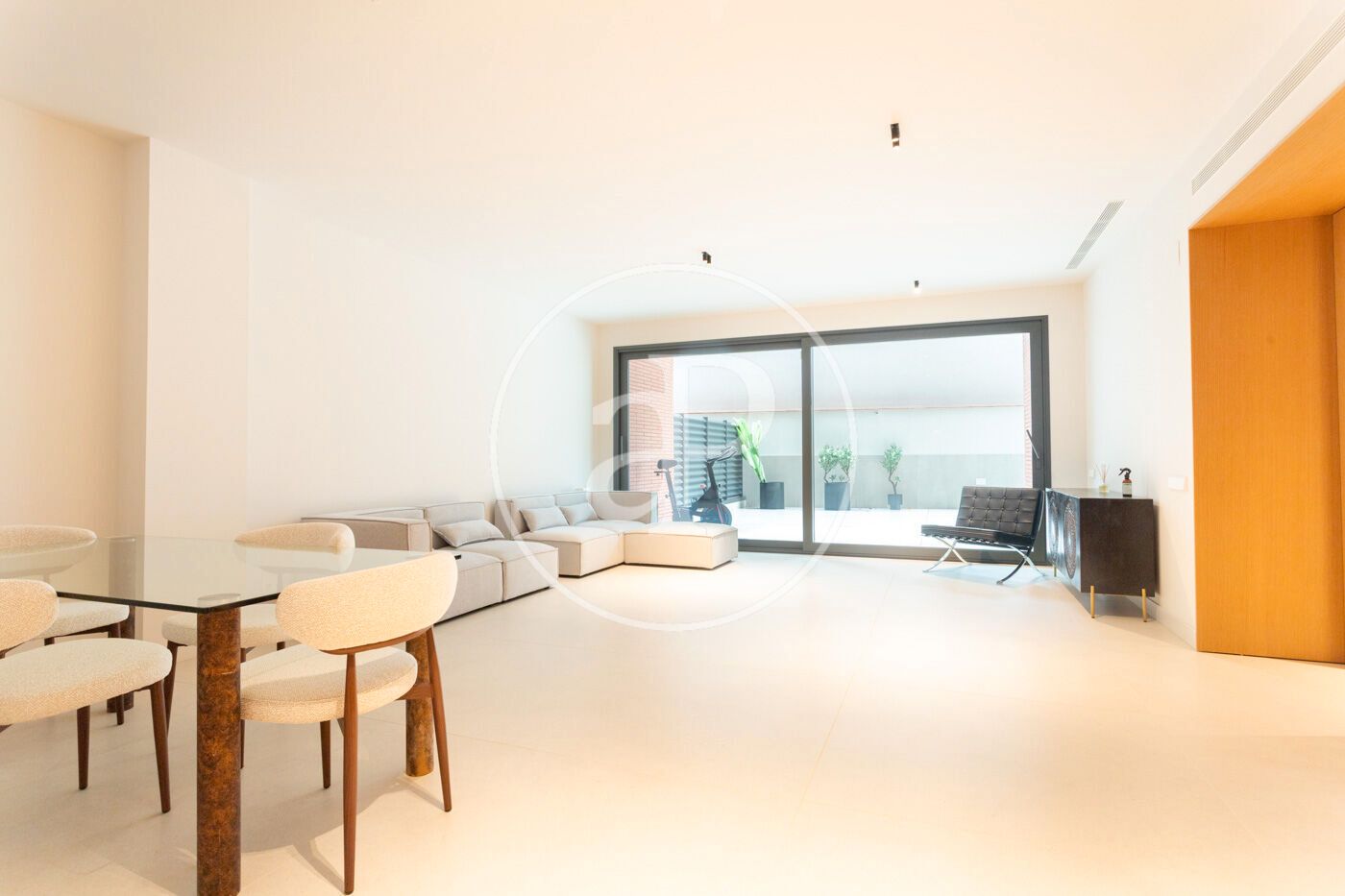 Sala d'estar de Pis de lloguer en  Barcelona Capital amb Aire condicionat, Calefacció i Terrassa