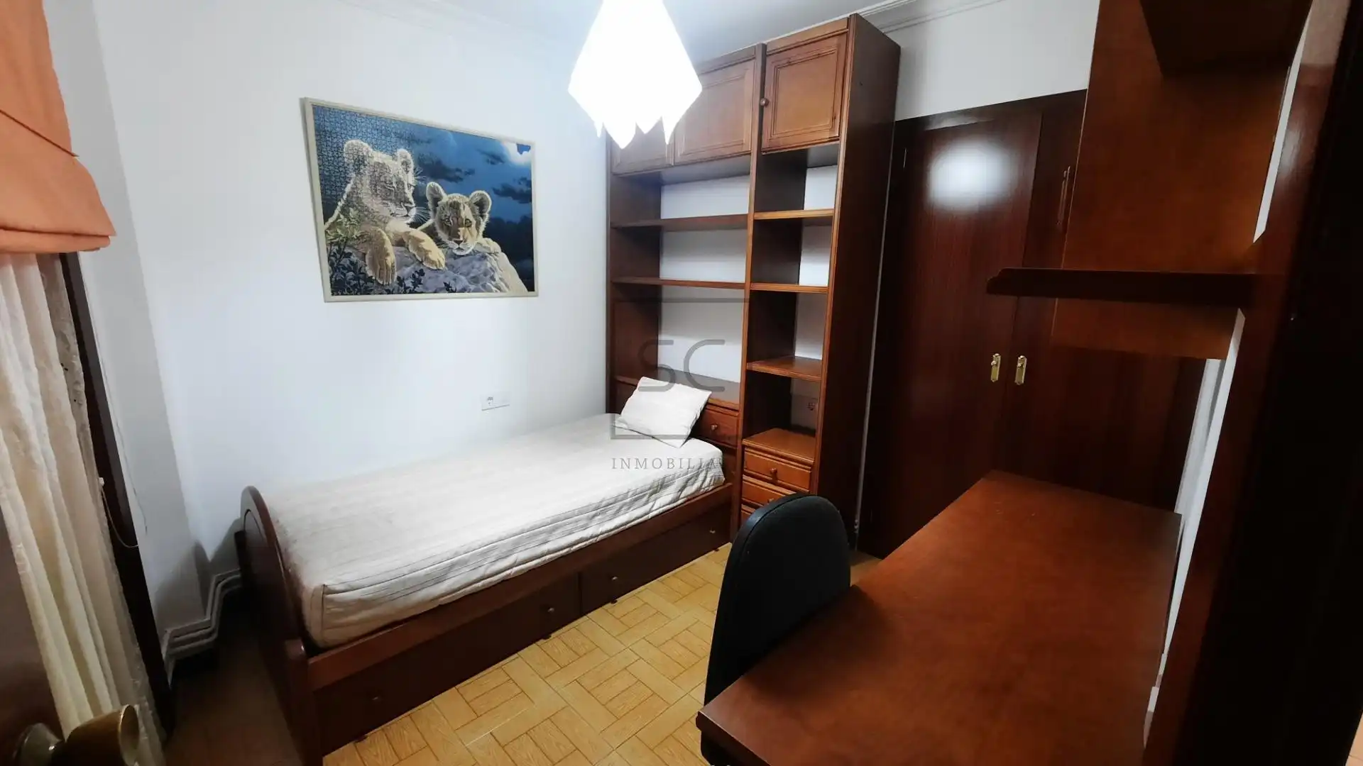 Schlafzimmer von Wohnung zur Miete in Ferrol mit Heizung, Terrasse und Möbliert