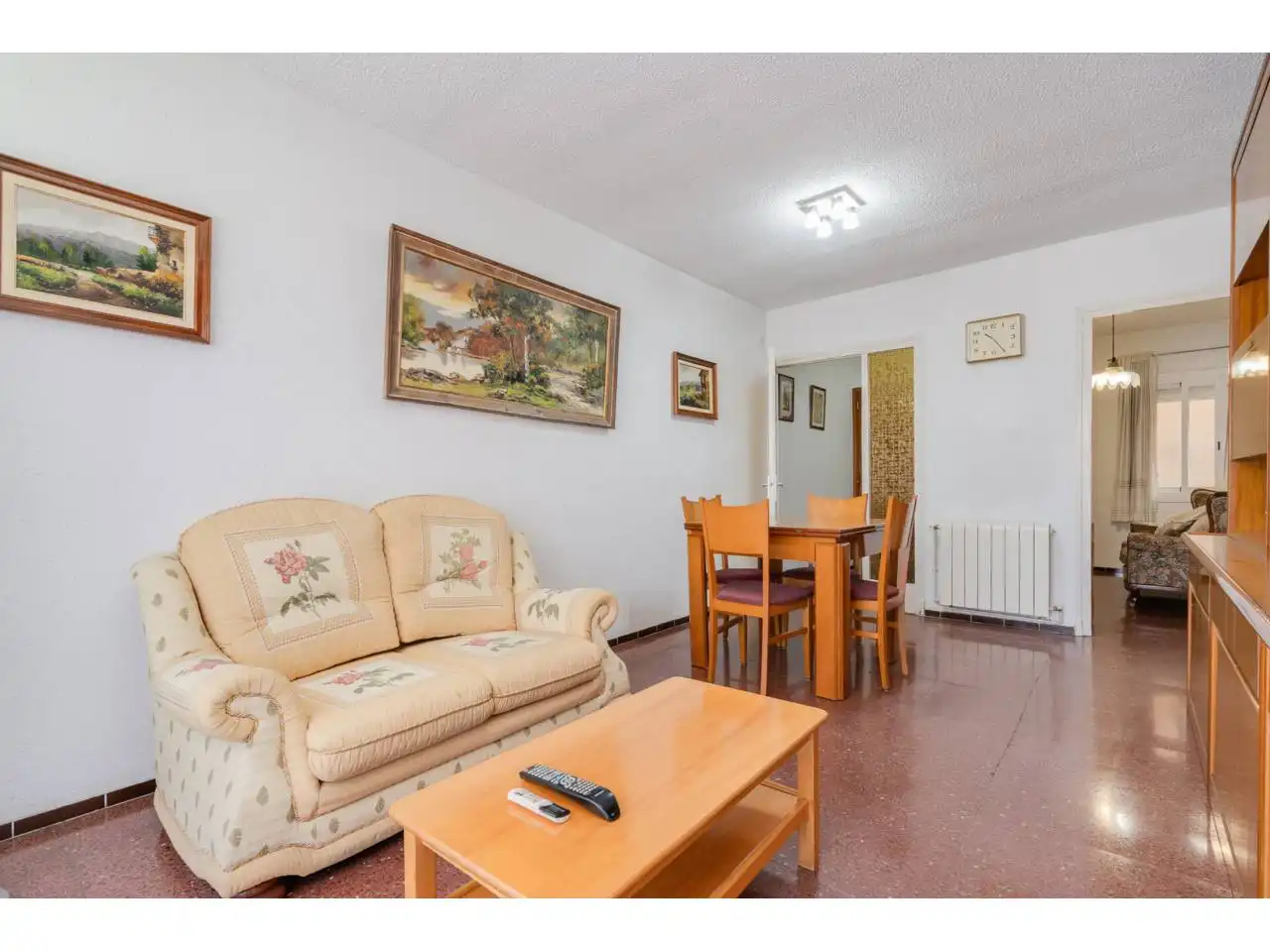 Sala d'estar de Àtic en venda en Terrassa amb Calefacció, Parquet i Terrassa