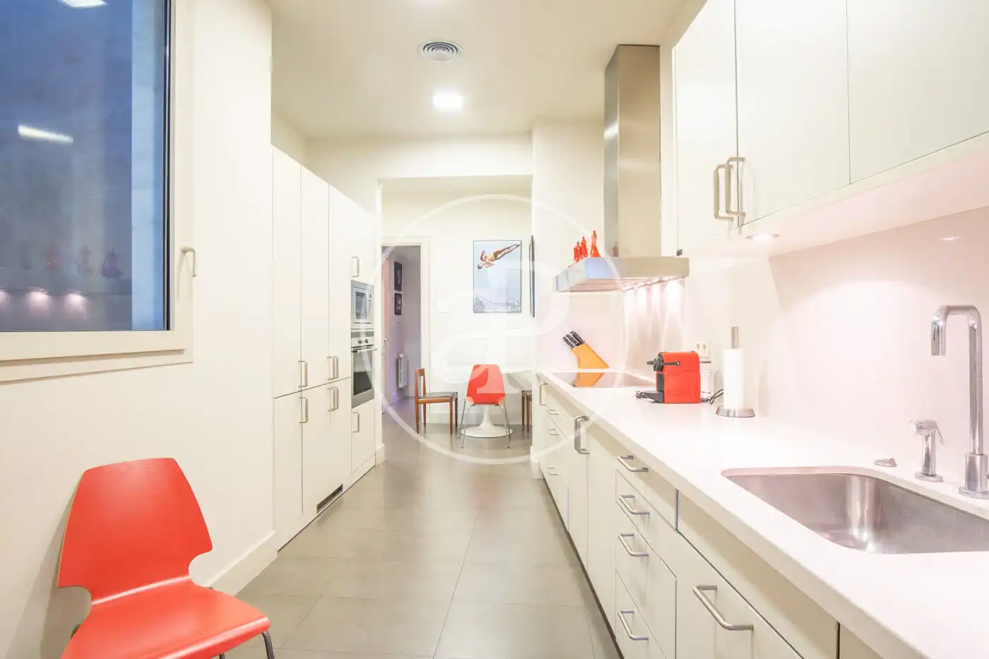 Küche von Wohnung zur Miete in Barcelona mit Klimaanlage, Heizung und Möbliert