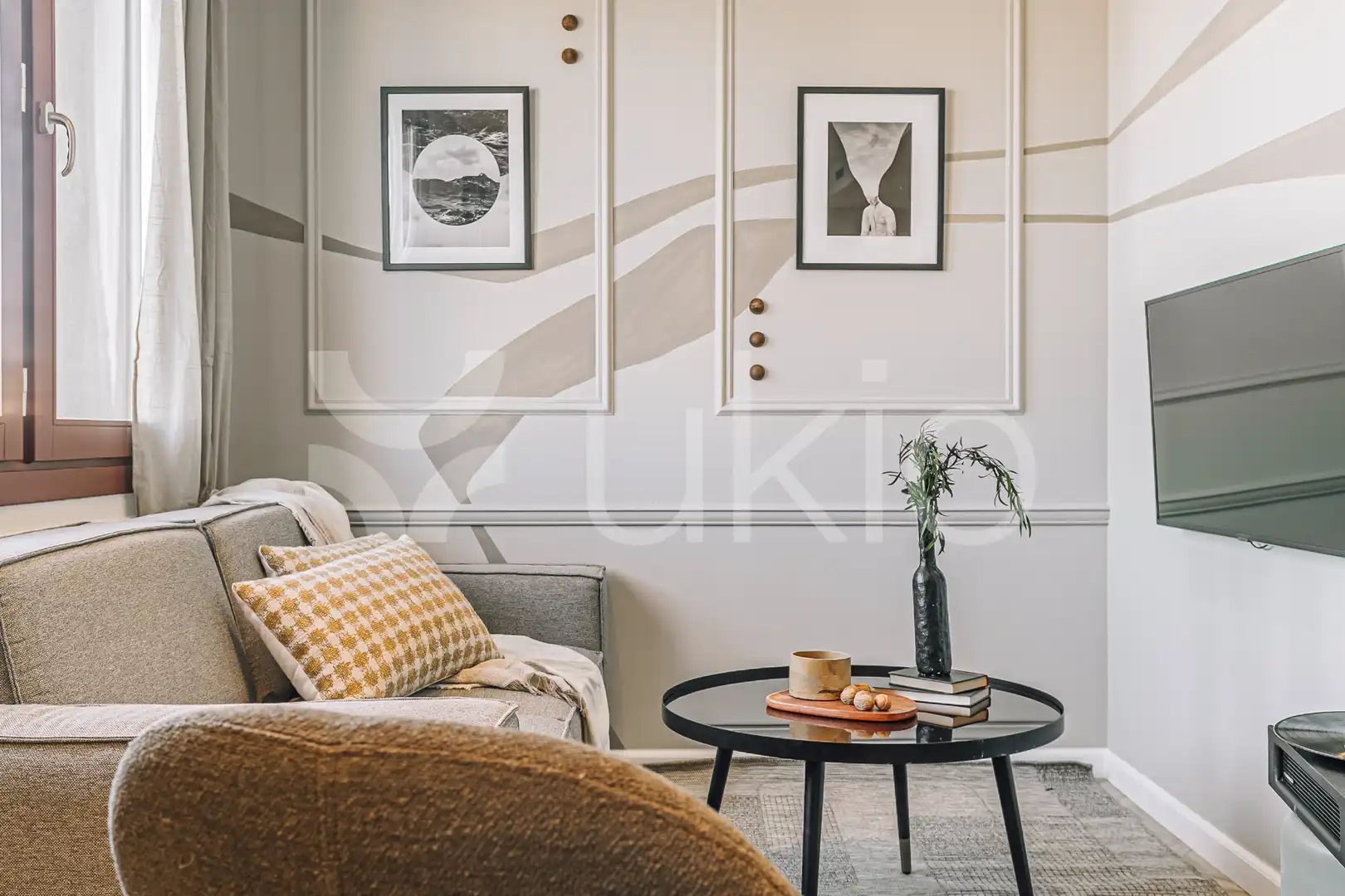 Sala d'estar de Apartament de lloguer en Barcelona amb Aire condicionat, Calefacció i Moblat