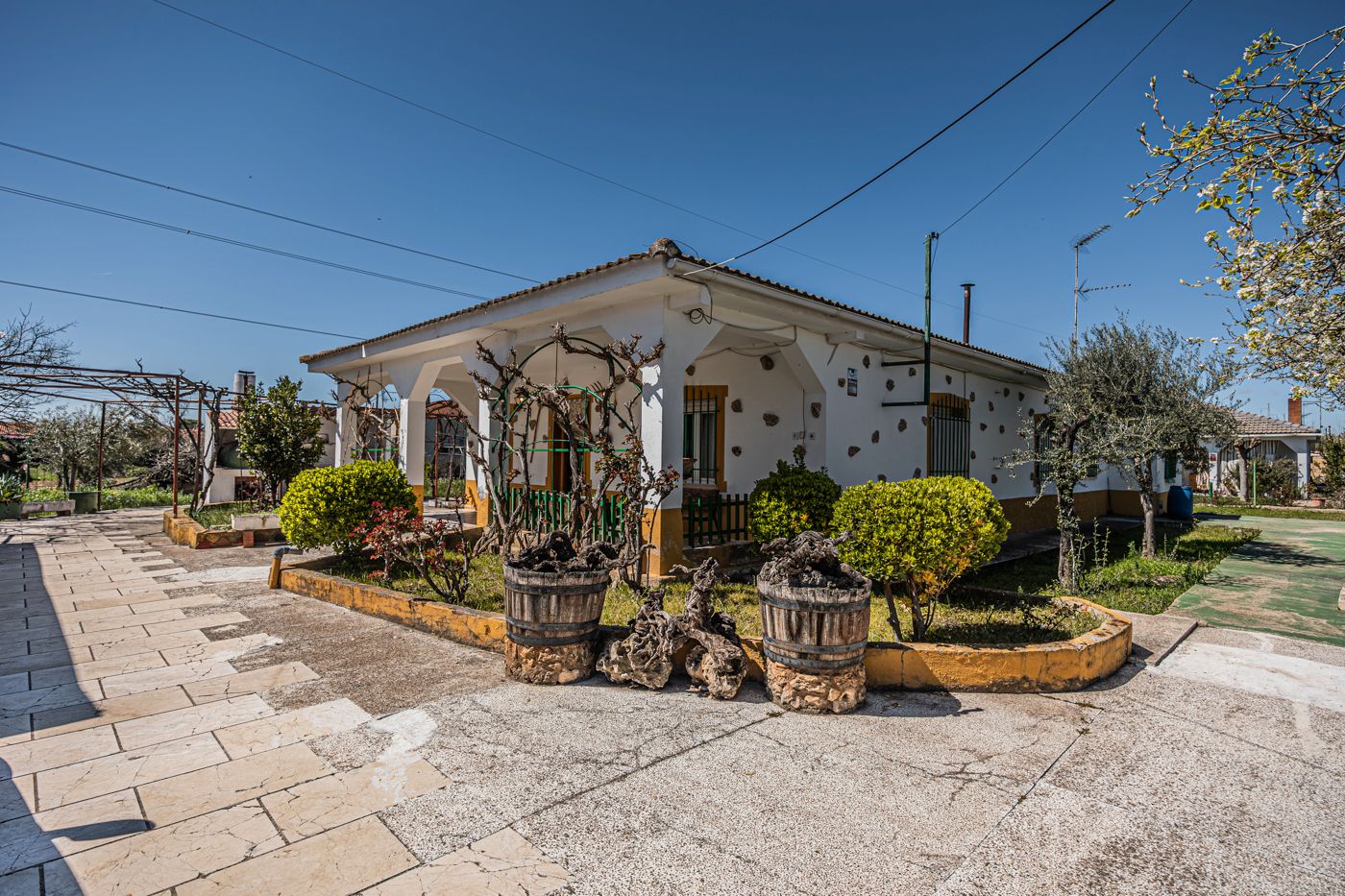 Vista exterior de Casa o xalet en venda en Estremera amb Calefacció, Jardí privat i Piscina