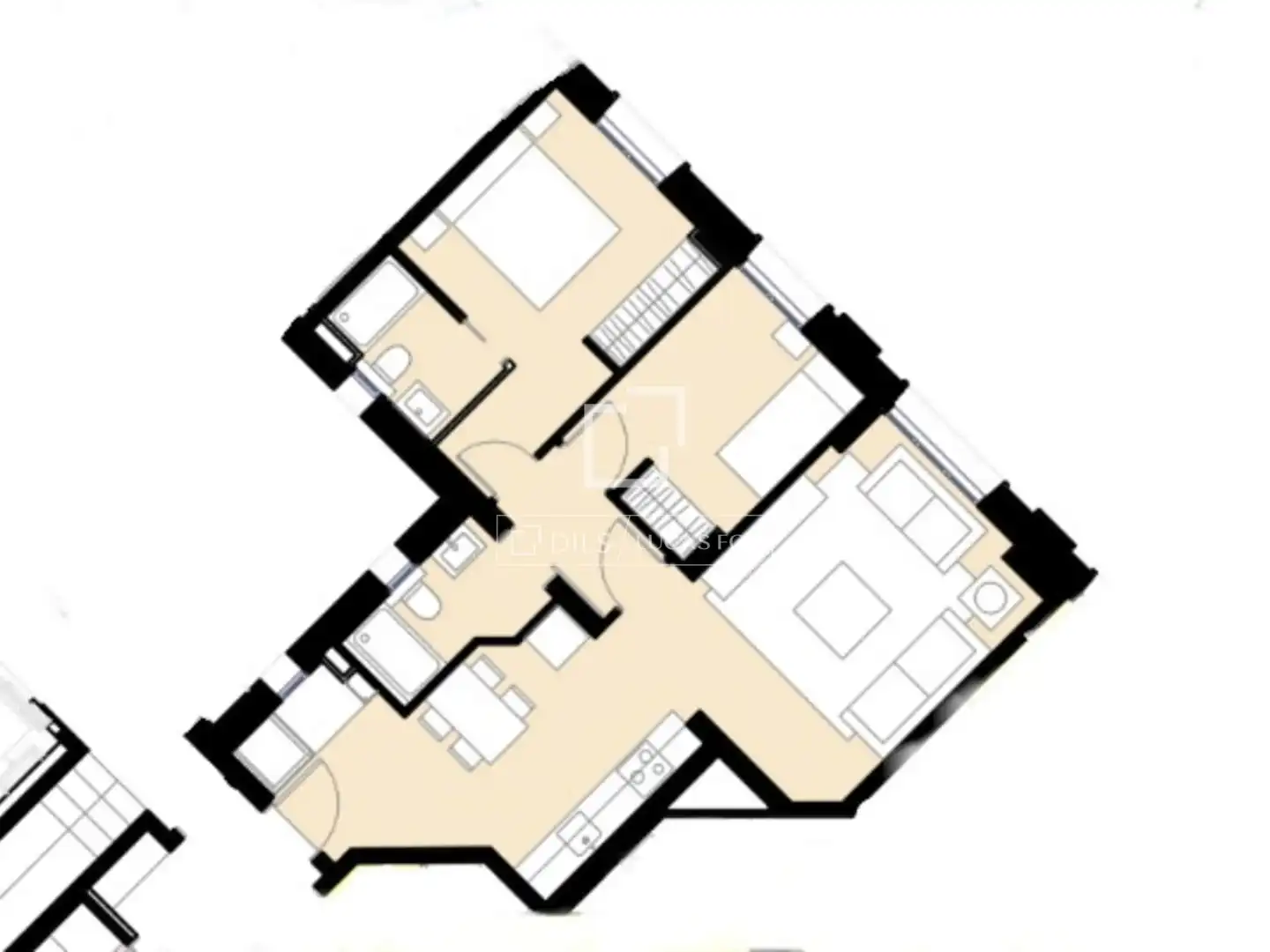 Flat for rent in Barcelona  with Air Conditioner, Heating and Parquet flooring