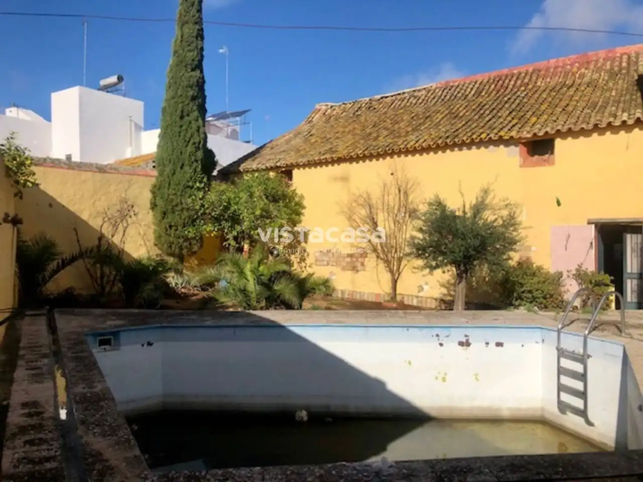 Vista exterior de Casa o chalet en venta en Mairena del Alcor con Terraza y Piscina