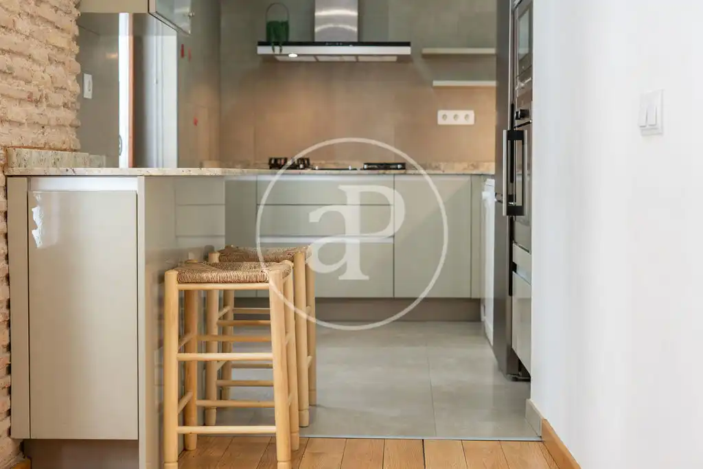 Cocina de Piso de alquiler en Valencia con Aire acondicionado, Calefacción y Terraza