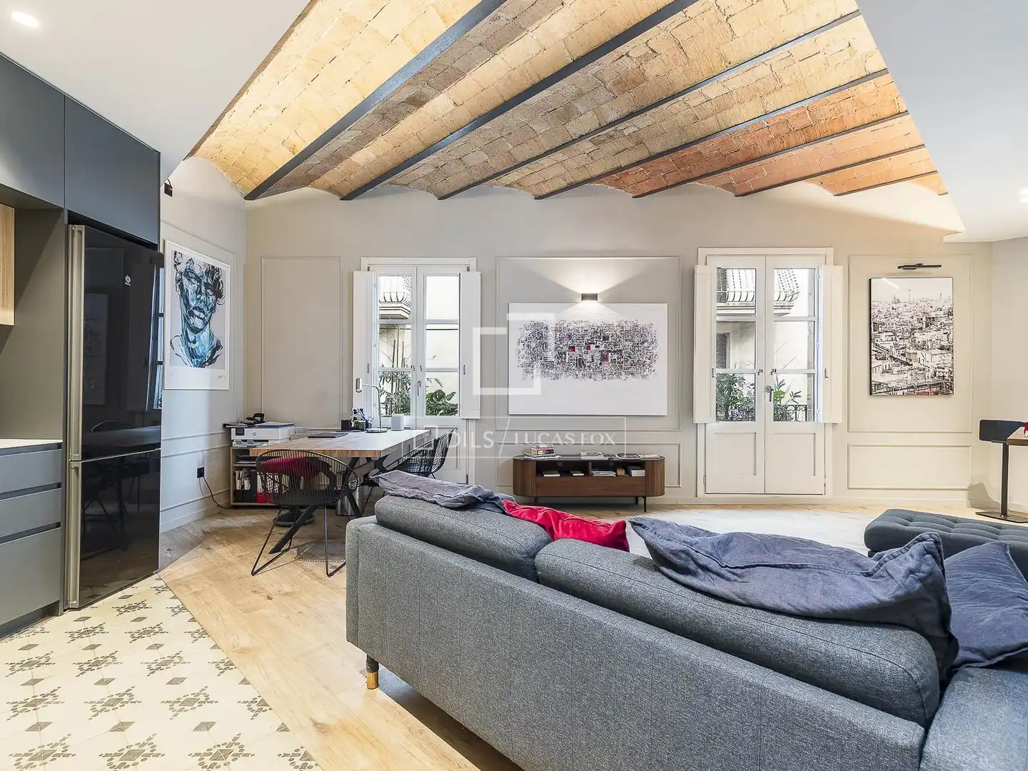 Living room of Attic for sale in Barcelona  with Air Conditioner, Heating and Parquet flooring