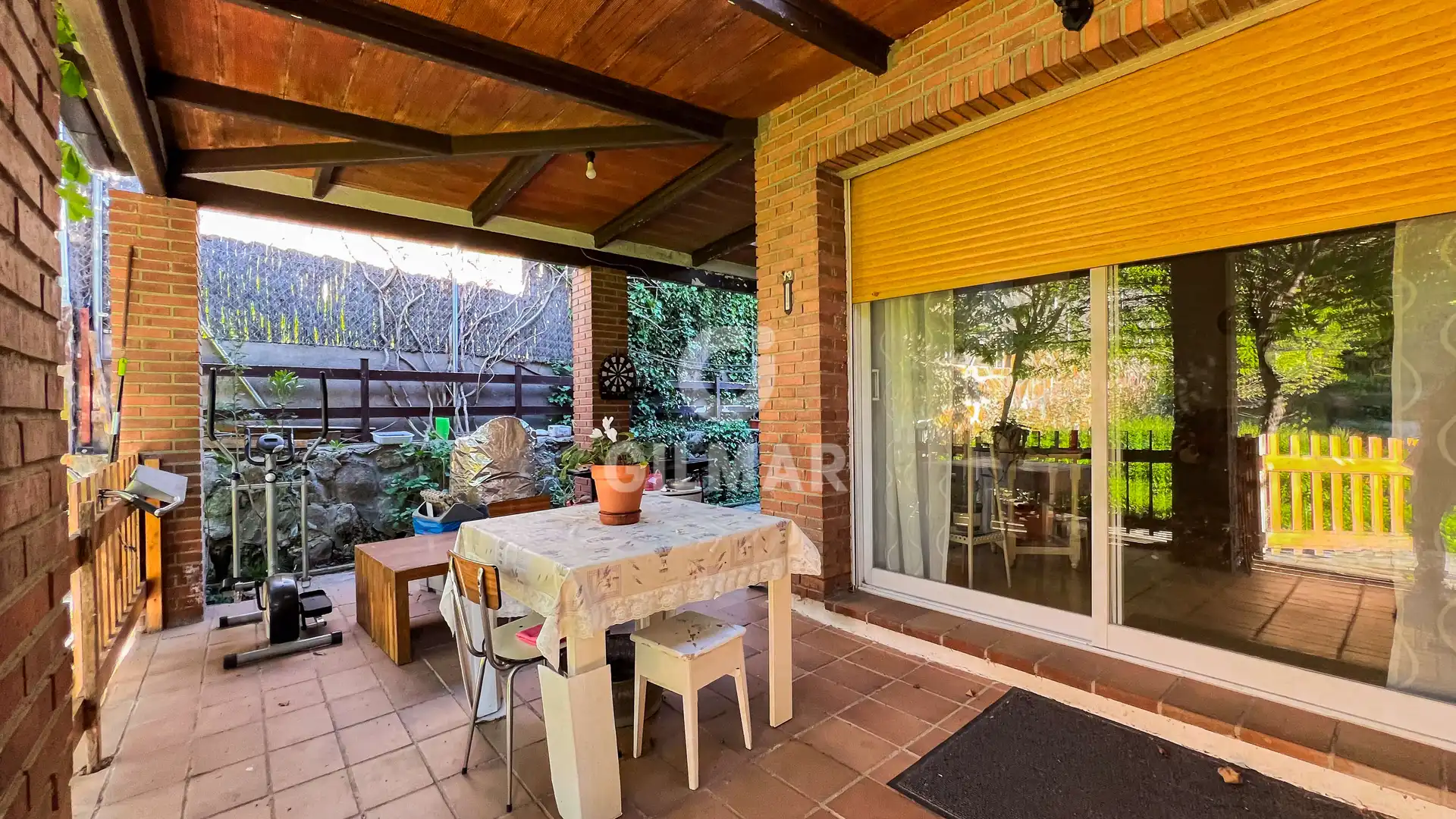 Terraza de Casa adosada en venta en Collado Mediano con Calefacción, Jardín privado y Piscina