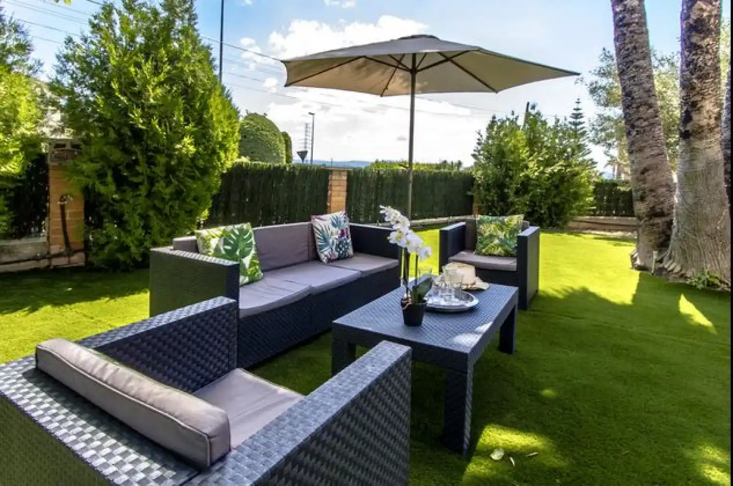 Terraza de Casa o chalet de alquiler en Vacarisses con Aire acondicionado, Calefacción y Jardín privado
