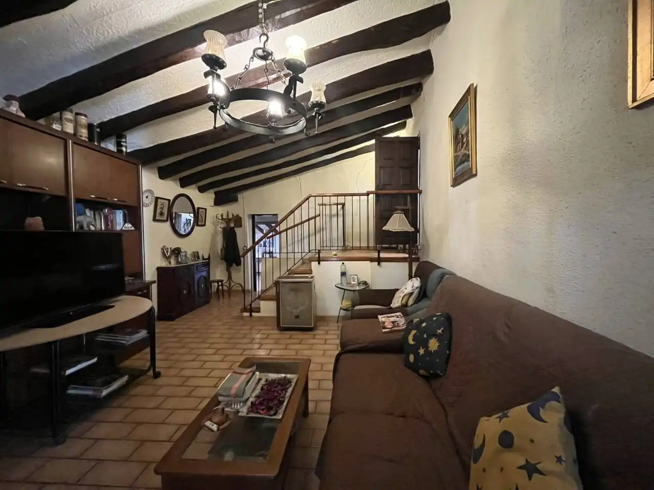 Living room of Houses for sale in Sant Martí Sarroca  with Air Conditioner, Heating and Private garden