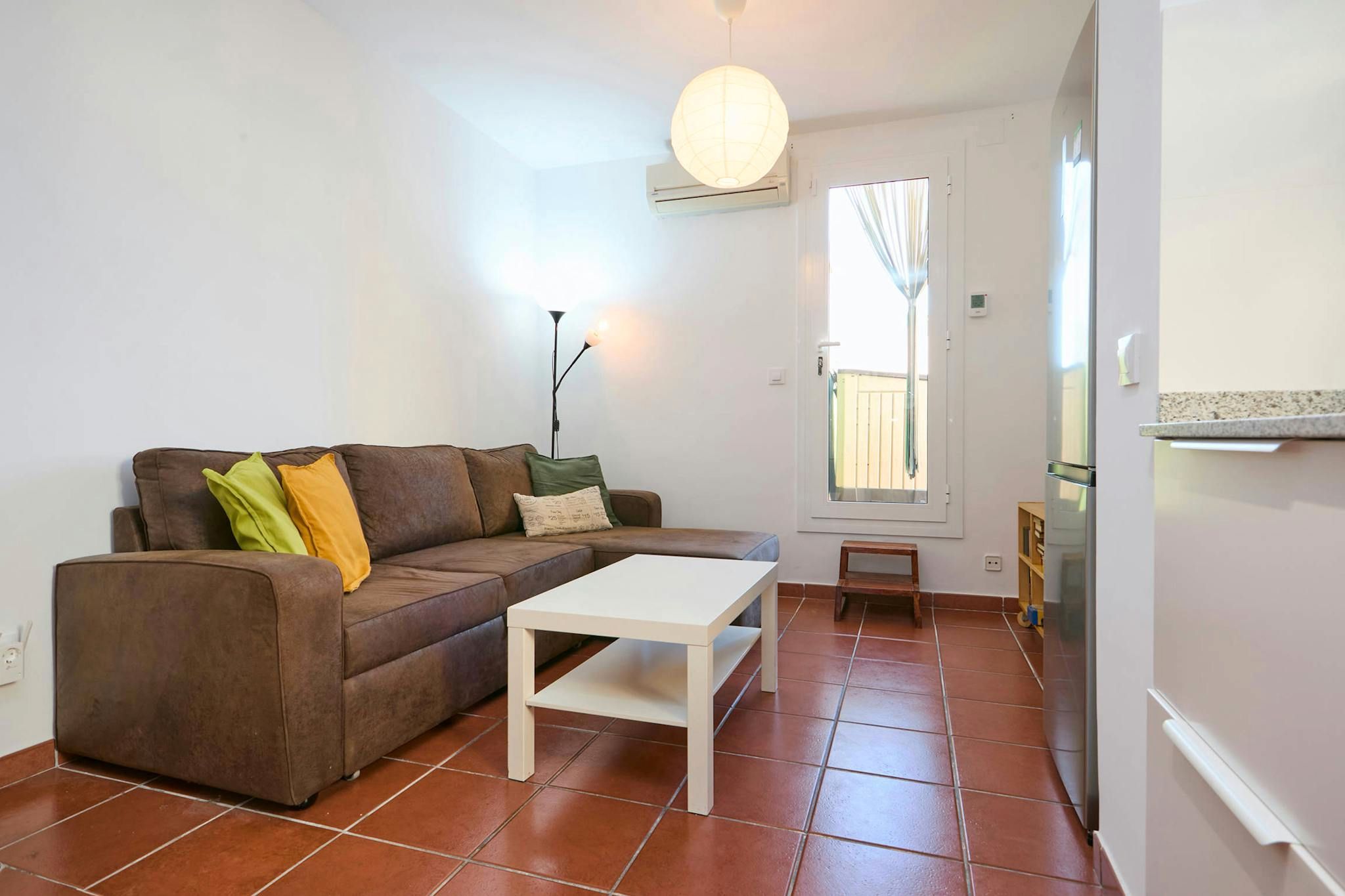 Living room of Flat to rent in  Barcelona Capital  with Air Conditioner, Furnished and Washing machine
