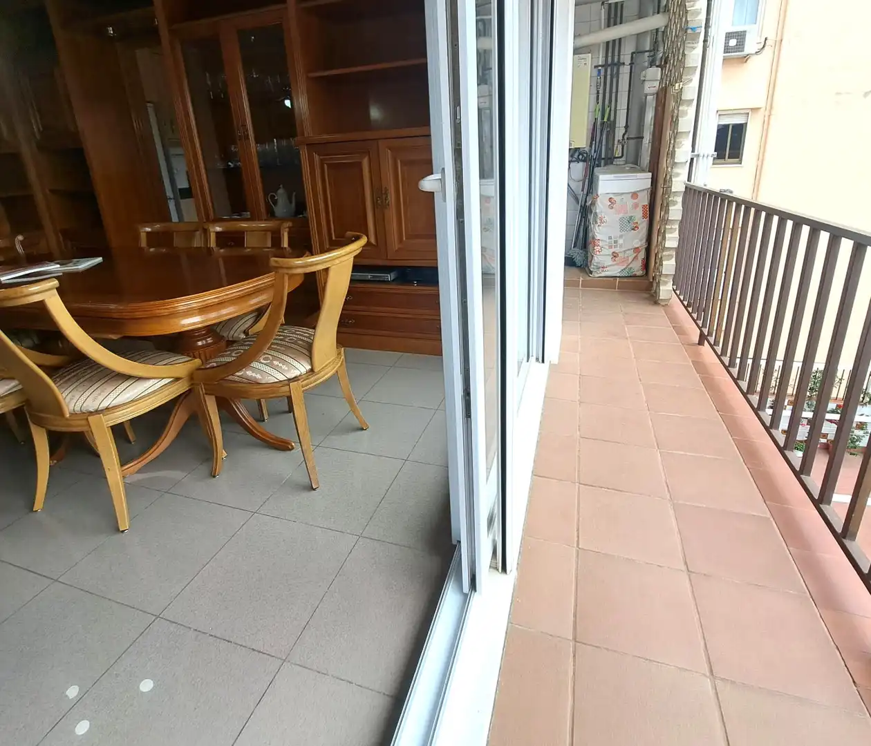 Balcony of Flat for rent in Terrassa  with Heating, Terrace and Furnished