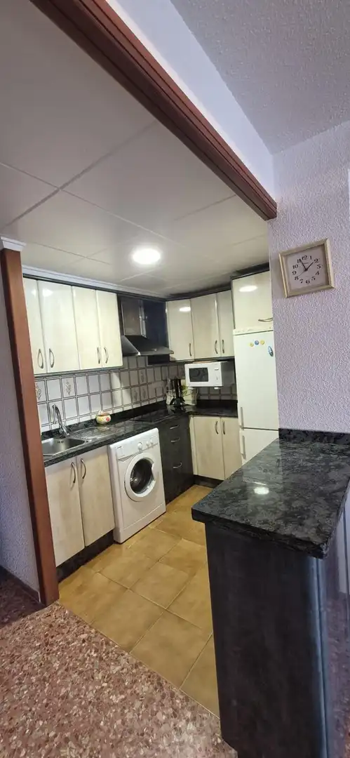 Kitchen of Flat for rent in Cullera  with Air Conditioner, Terrace and Furnished