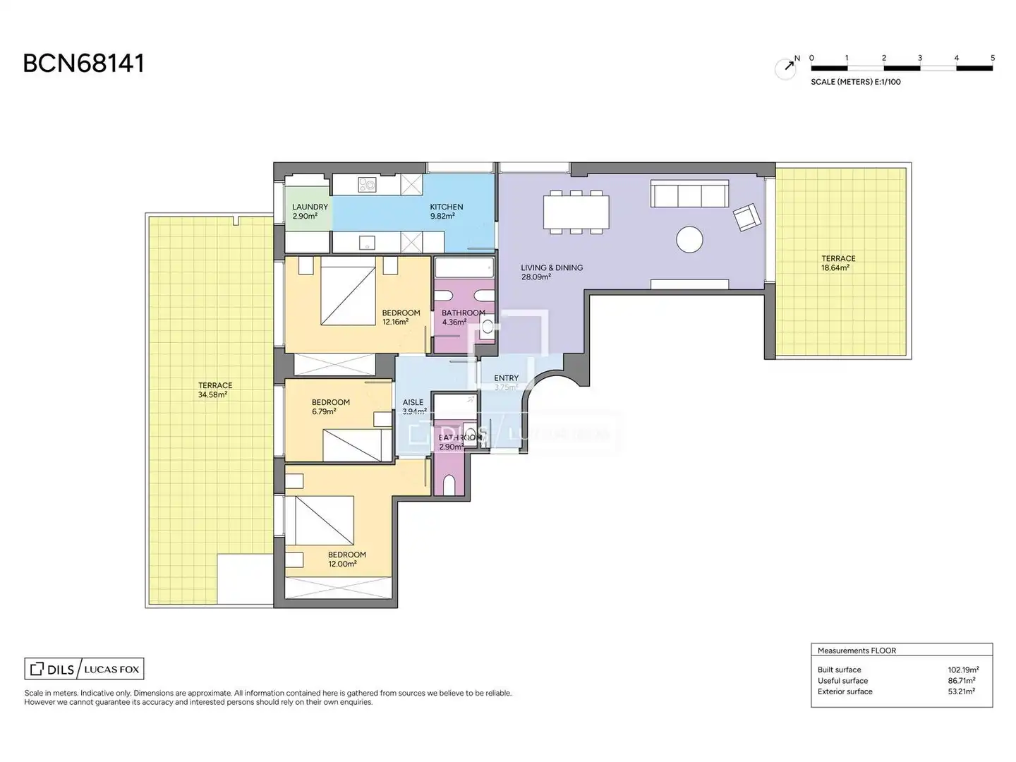 Flat for sale in Barcelona  with Air Conditioner, Terrace and Storage room