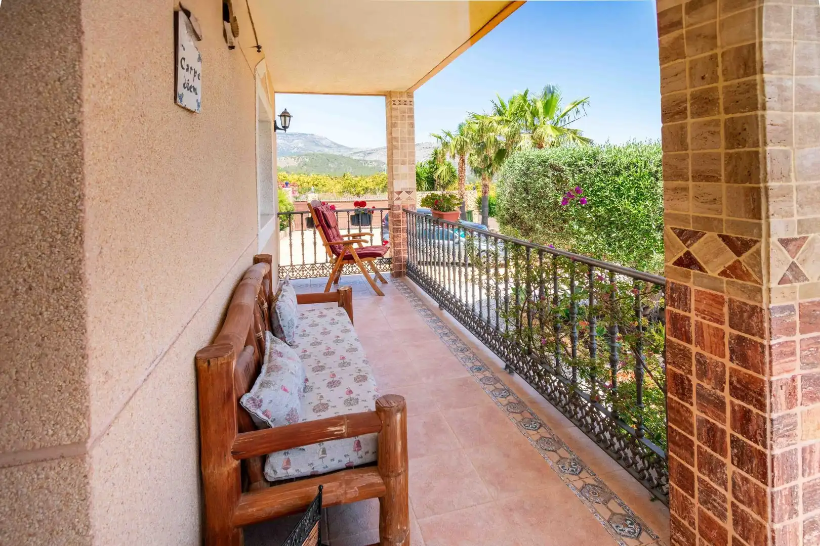 Terrassa de Casa o xalet de lloguer en Polop amb Aire condicionat, Jardí privat i Terrassa
