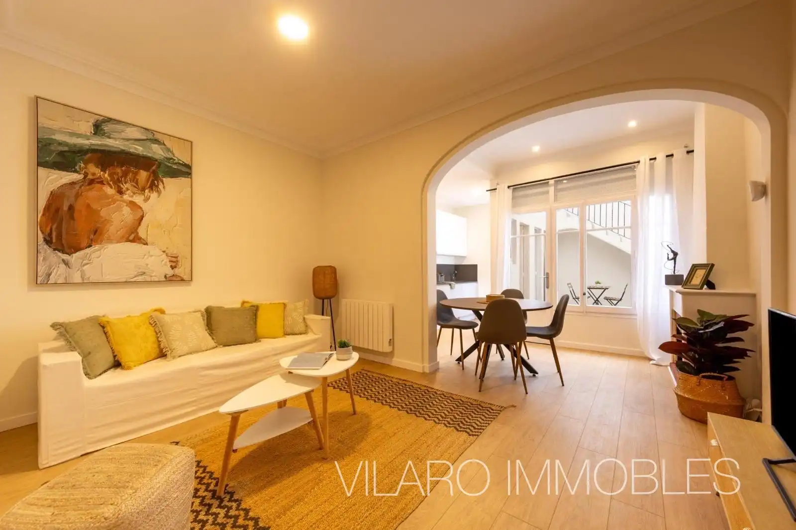 Sala d'estar de Casa adosada en venda en Terrassa amb Calefacció, Parquet i Terrassa