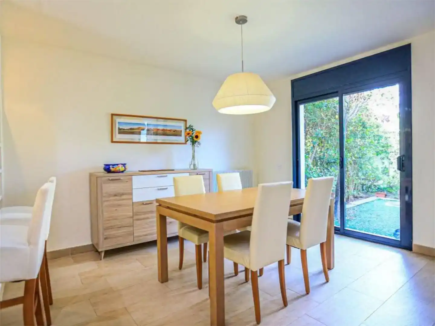 Comedor de Casa o chalet de alquiler en Cambrils con Aire acondicionado, Jardín privado y Piscina