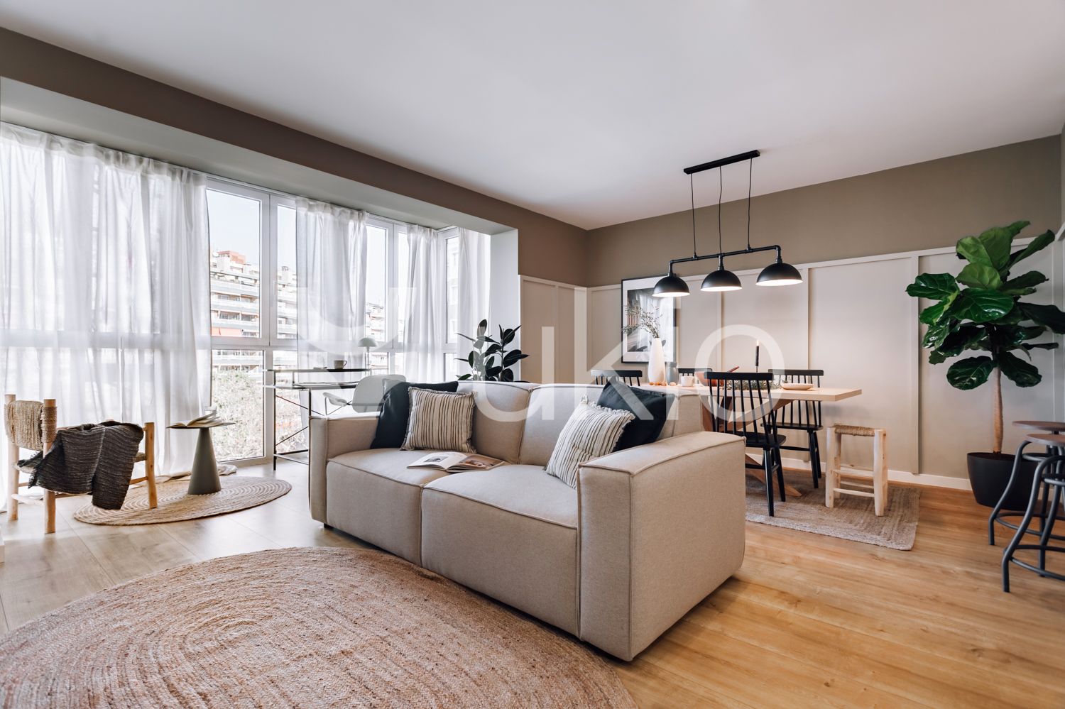 Living room of Apartment to rent in  Barcelona Capital  with Air Conditioner, Heating and Furnished